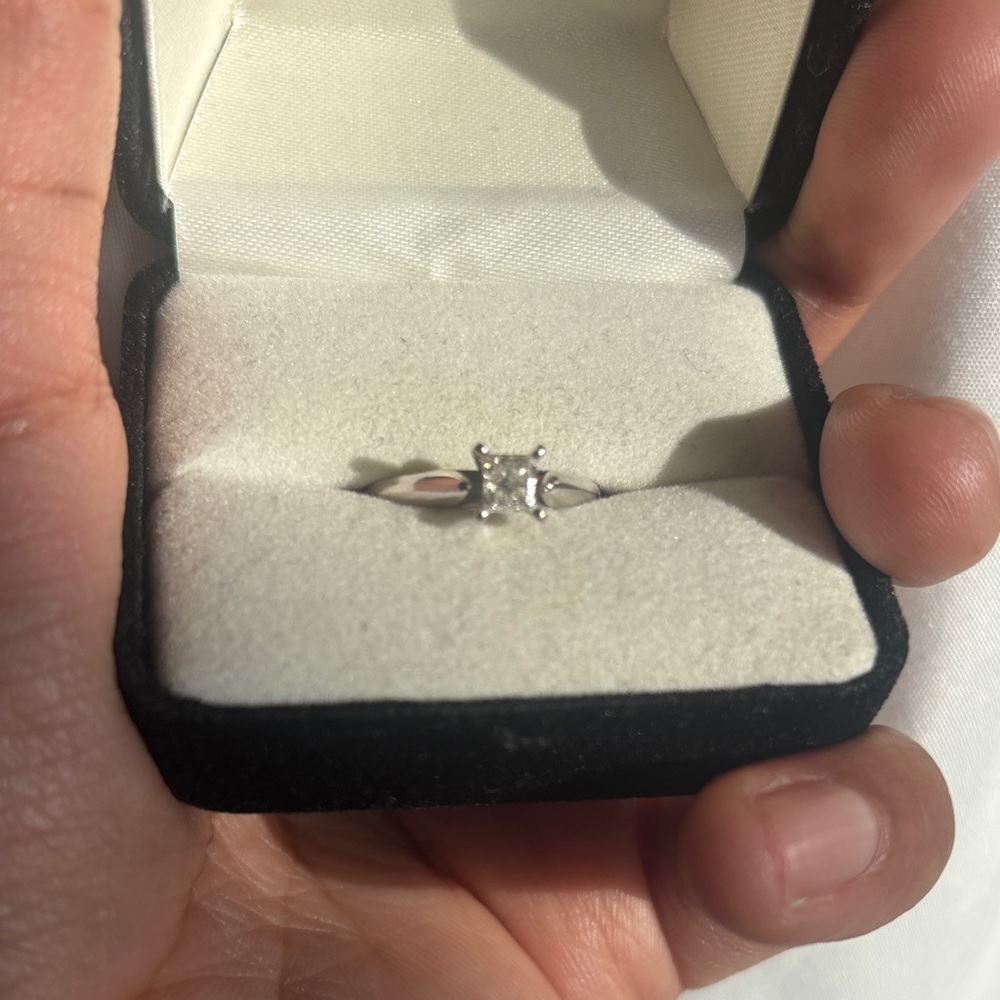 Kay Jewelers 14k White Gold Princess Cut Ring